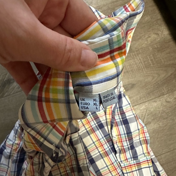 Barbour Greystoke Button Up Navy Plaid L NWOT - Picture 2 of 3